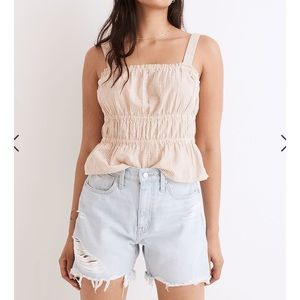 NWT Madewell Relaxed Mid-Length denim shorts size 25 Arnham wash